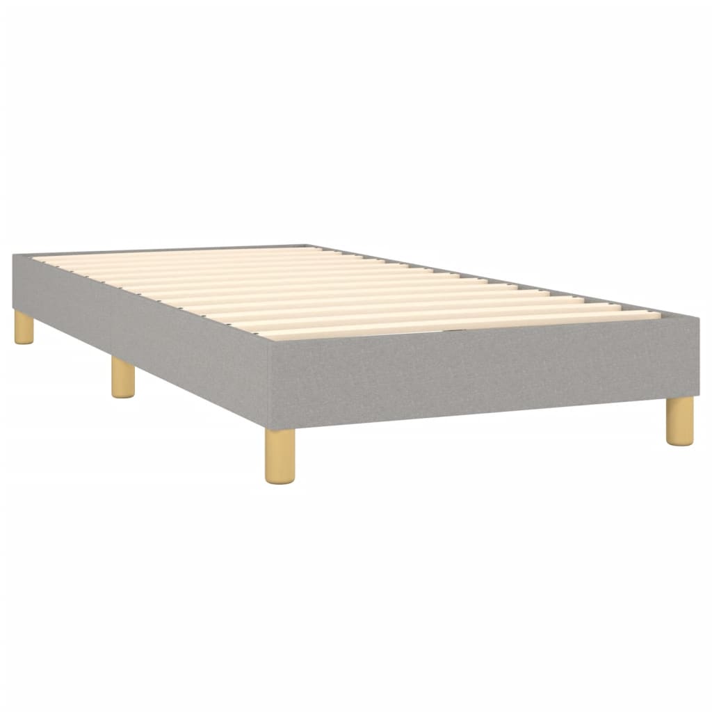 Boxspringframe stof lichtgrijs 90x190 cm