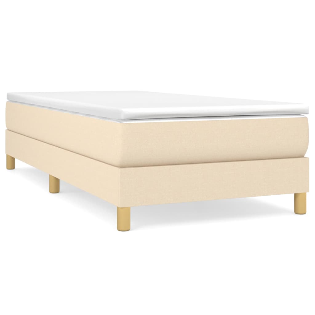 Boxspringframe stof crème 100x200 cm