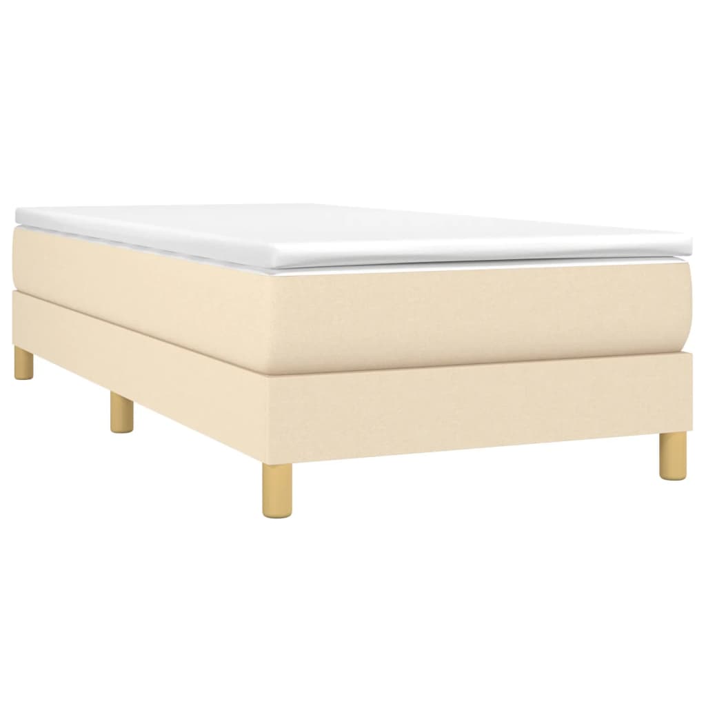 Boxspringframe stof crème 100x200 cm