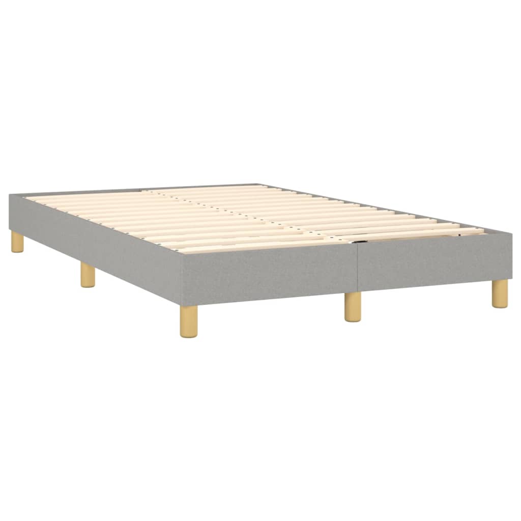 Boxspringframe stof lichtgrijs 120x200 cm