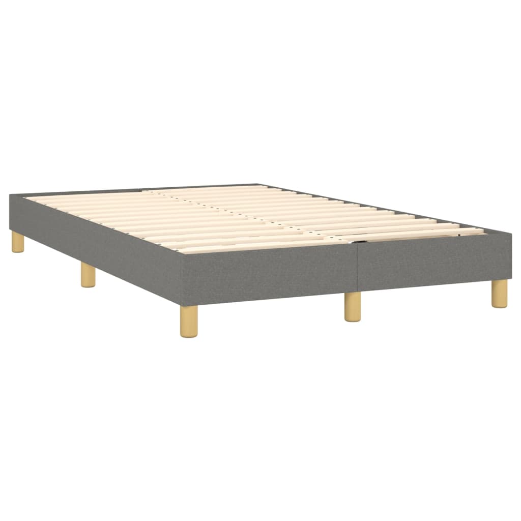 Boxspringframe stof donkergrijs 120x200 cm