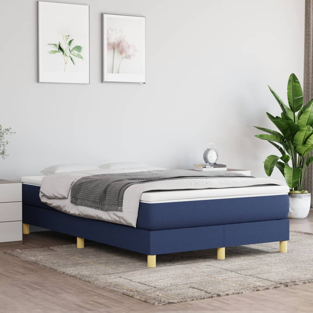 Boxspringframe stof blauw 120x200 cm