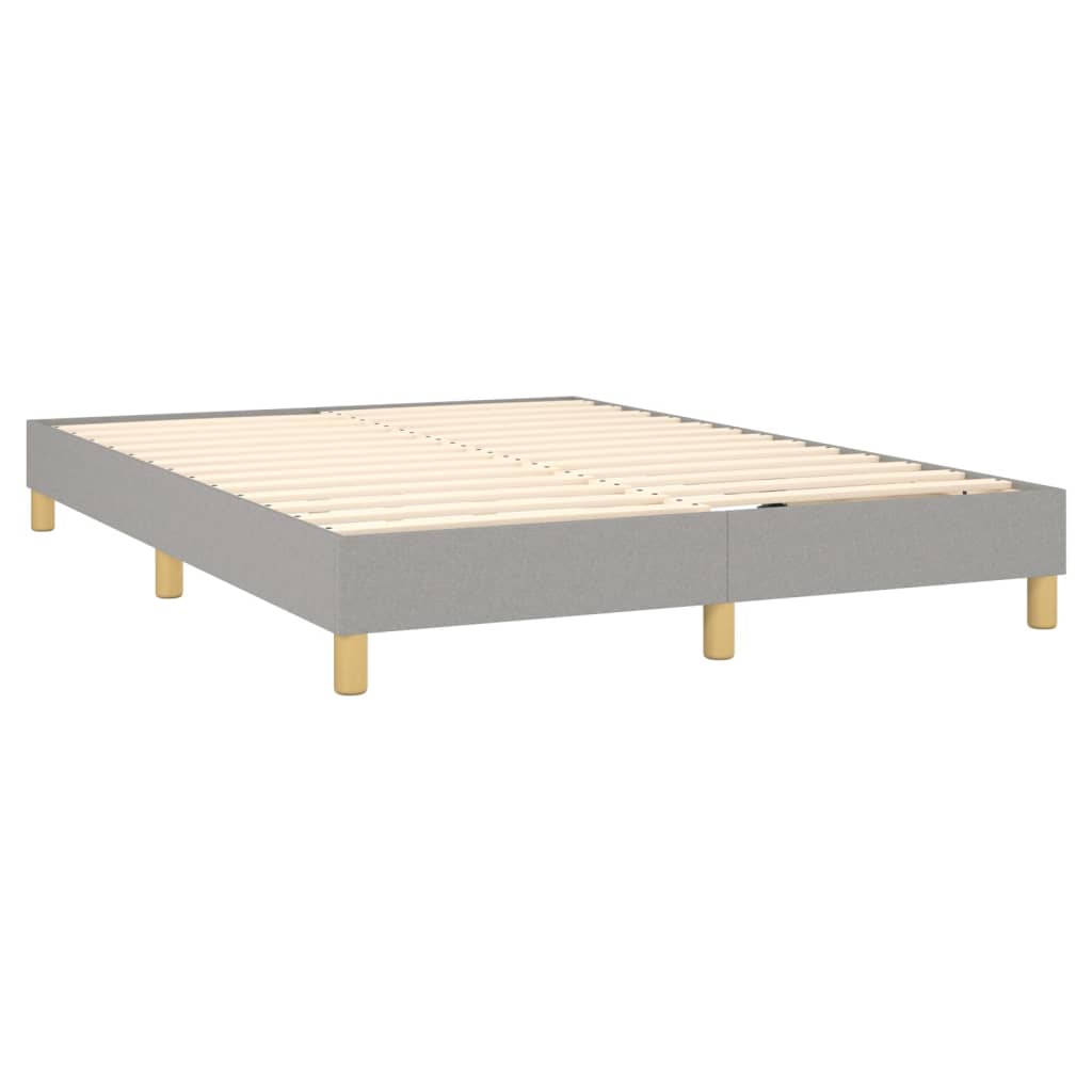 Boxspringframe stof lichtgrijs 140x190 cm