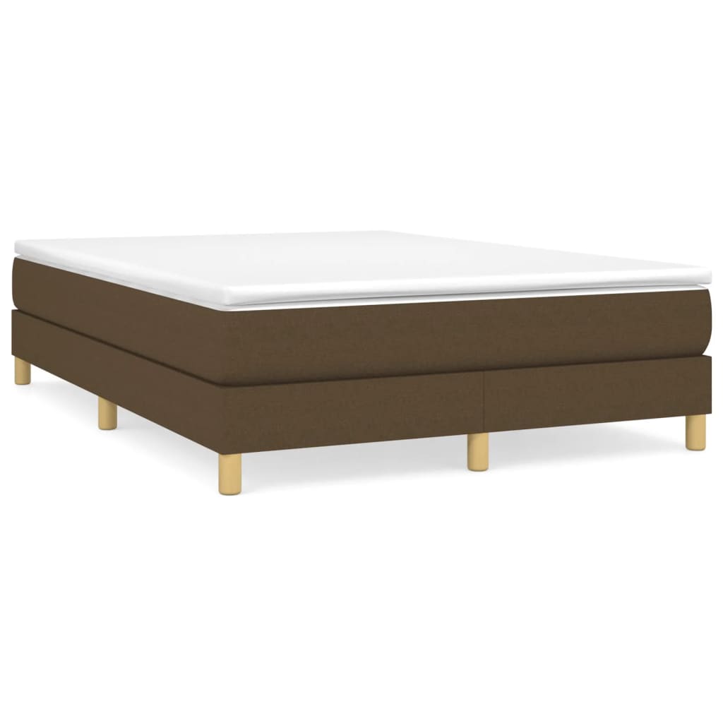 Boxspringframe stof donkerbruin 140x190 cm