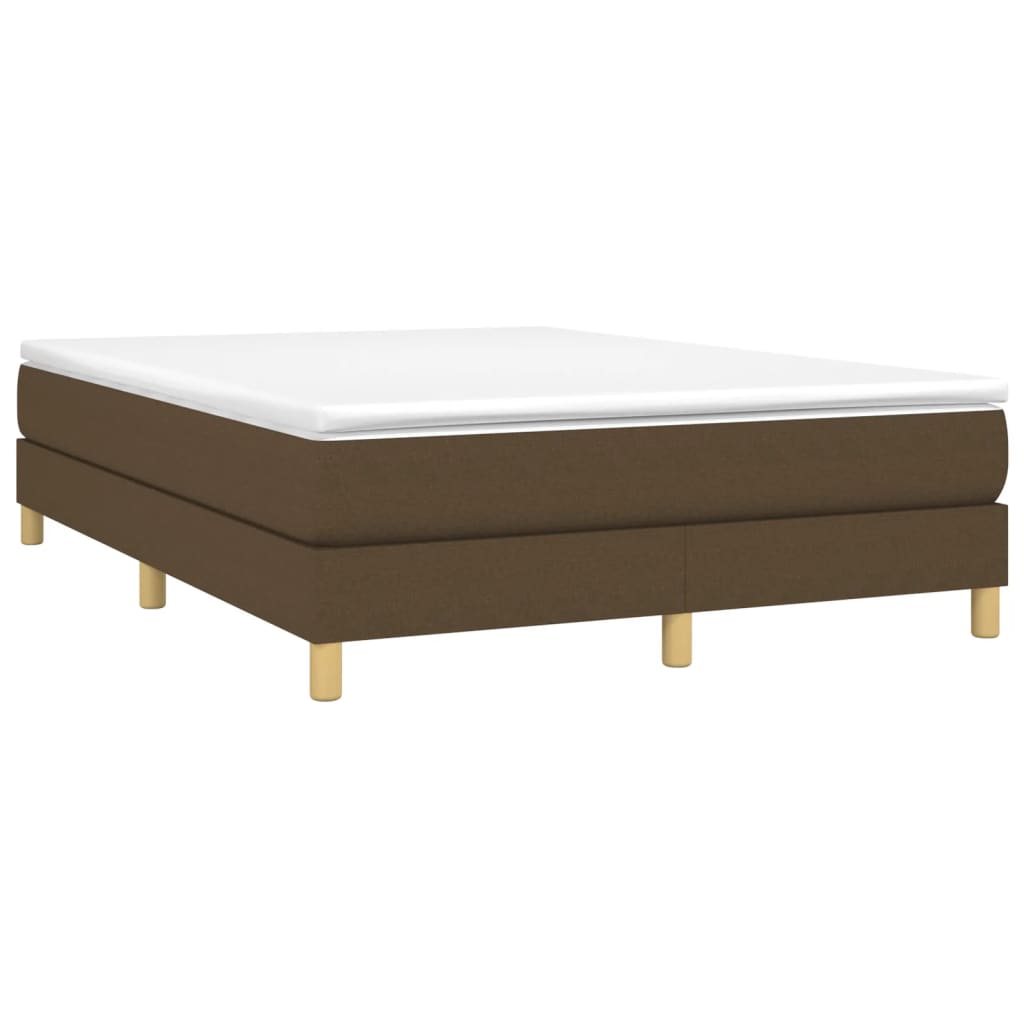 Boxspringframe stof donkerbruin 140x190 cm