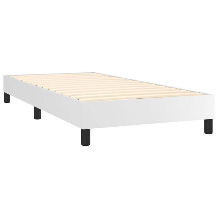 Boxspringframe kunstleer wit 90x200 cm