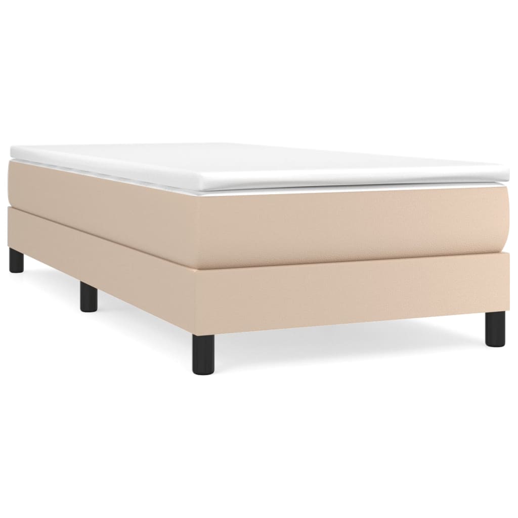 Boxspringframe kunstleer cappuccino 90x200 cm