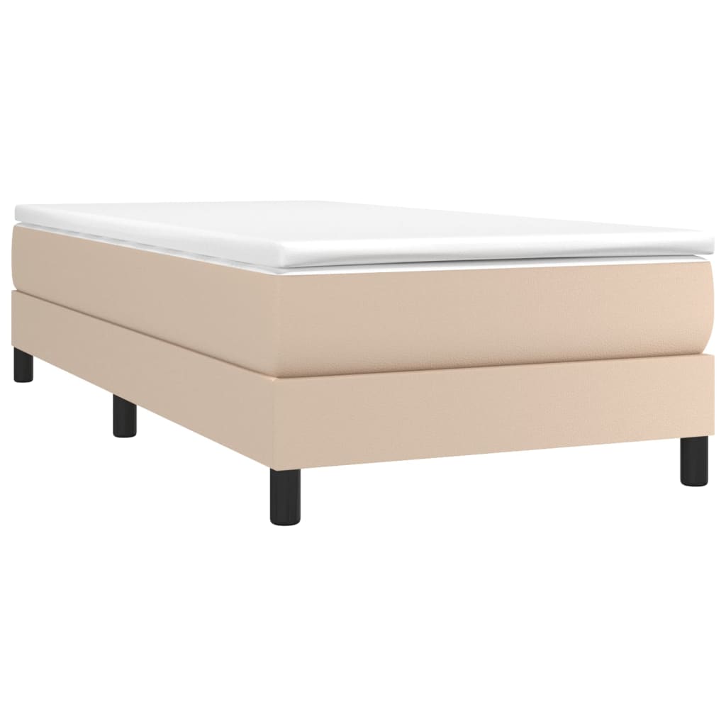 Boxspringframe kunstleer cappuccino 90x200 cm