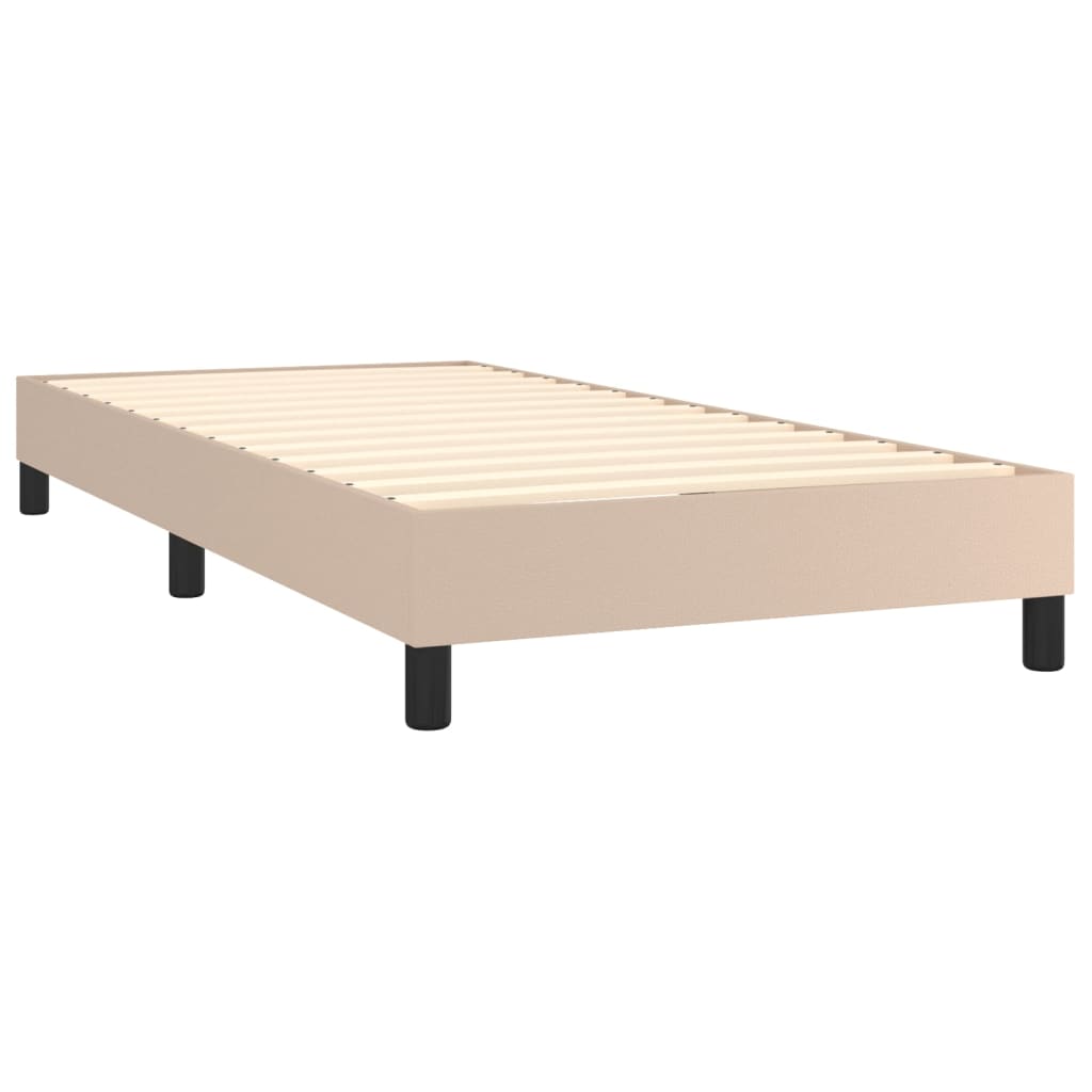 Boxspringframe kunstleer cappuccino 90x200 cm