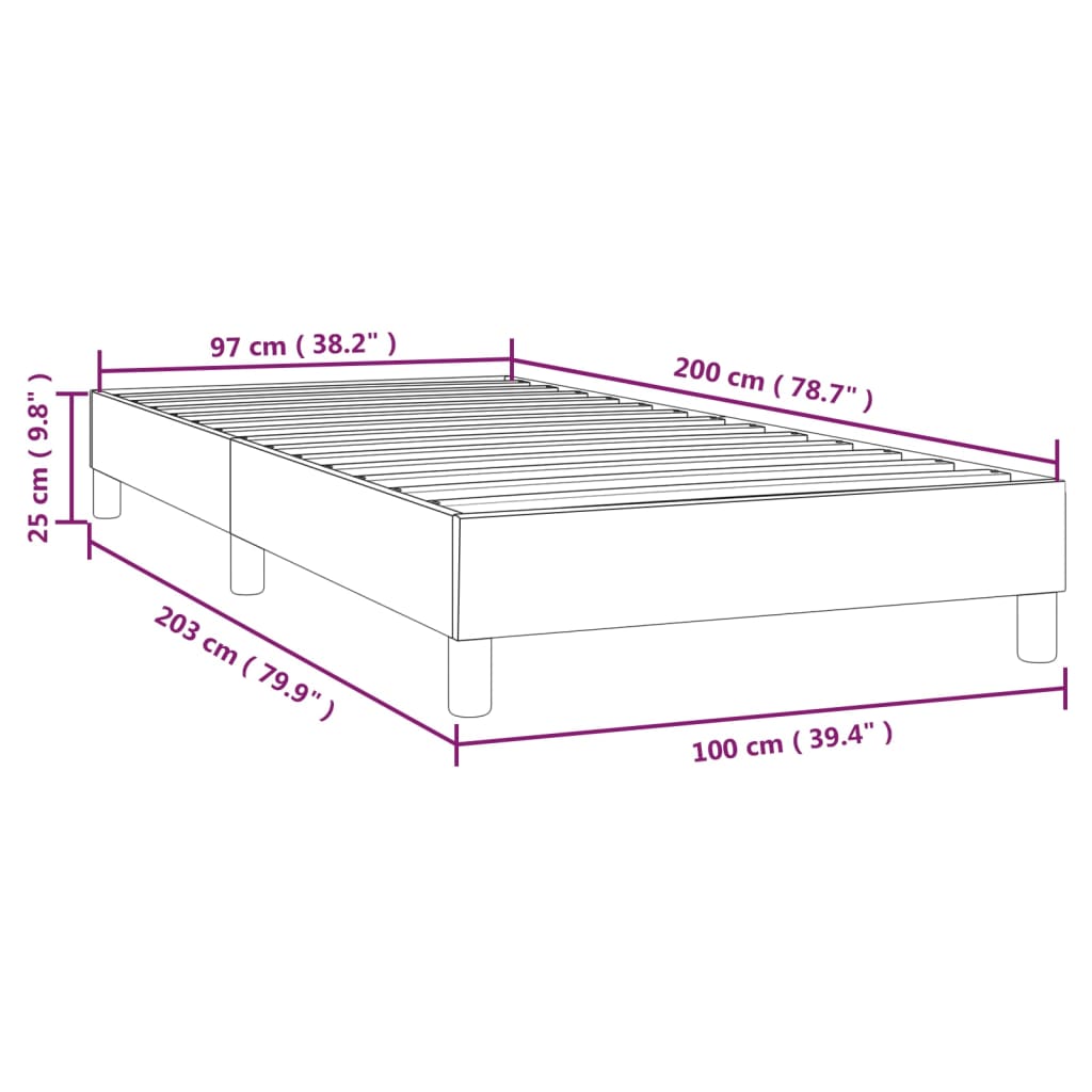 Boxspringframe kunstleer wit 100x200 cm