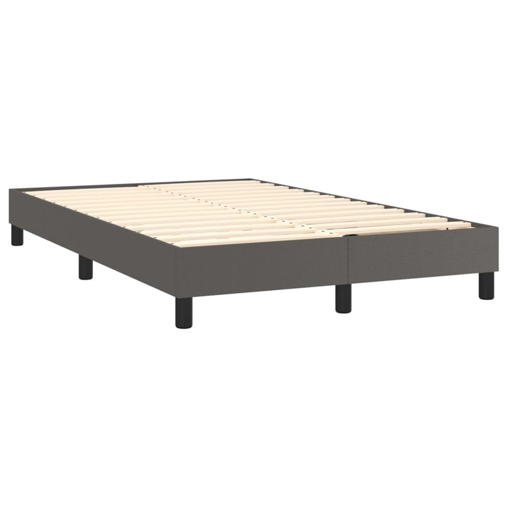 Boxspringframe kunstleer grijs 120x200 cm