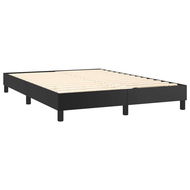 Boxspringframe kunstleer zwart 140x190 cm