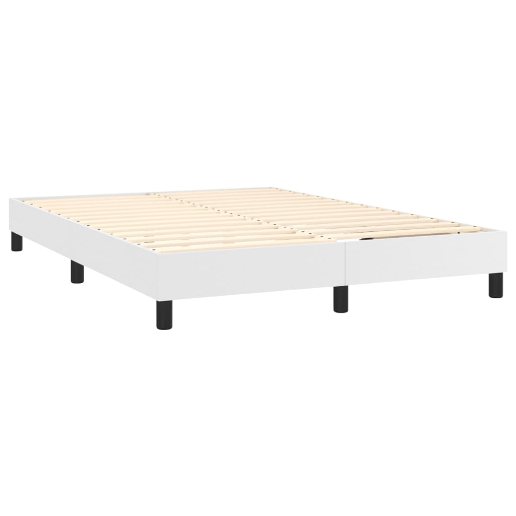 Boxspringframe kunstleer wit 140x190 cm