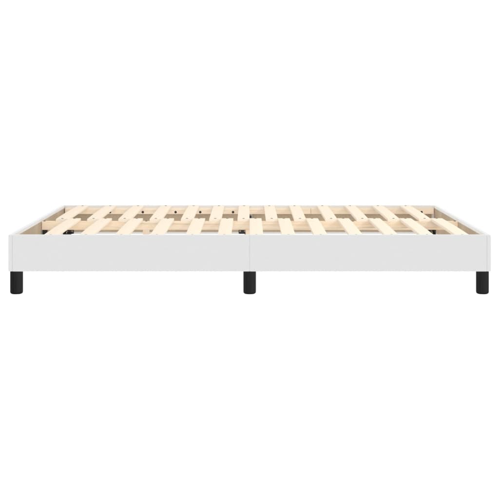 Boxspringframe kunstleer wit 140x190 cm