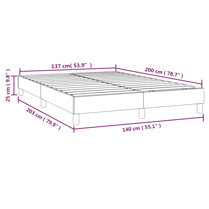 Boxspringframe kunstleer cappuccino 140x200 cm