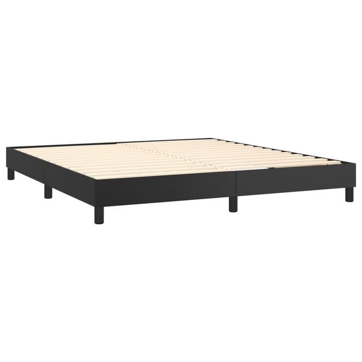 Boxspringframe kunstleer zwart 160x200 cm