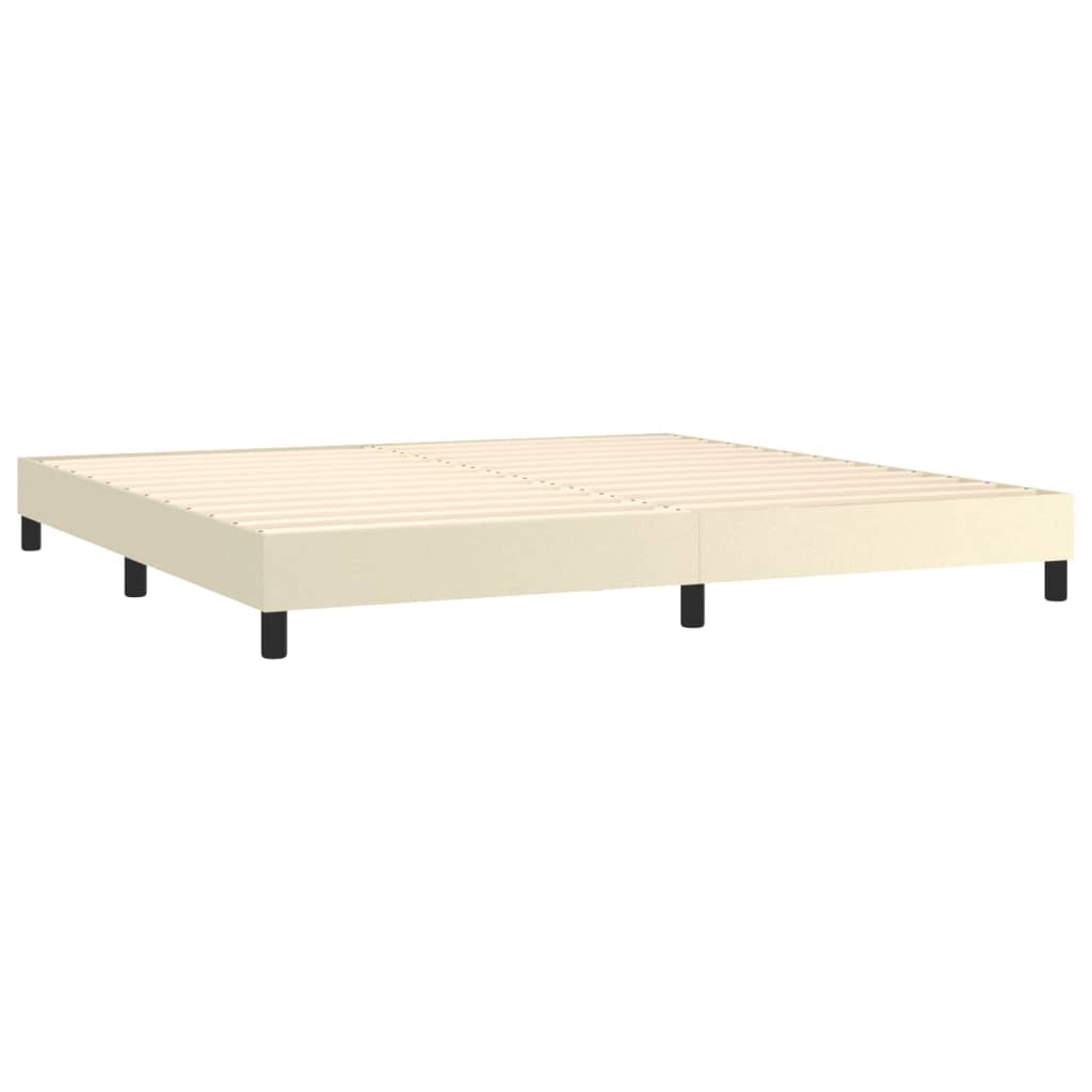 Boxspringframe kunstleer crèmekleurig 200x200 cm