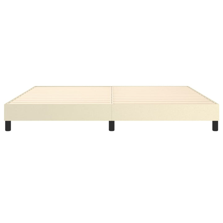 Boxspringframe kunstleer crèmekleurig 200x200 cm