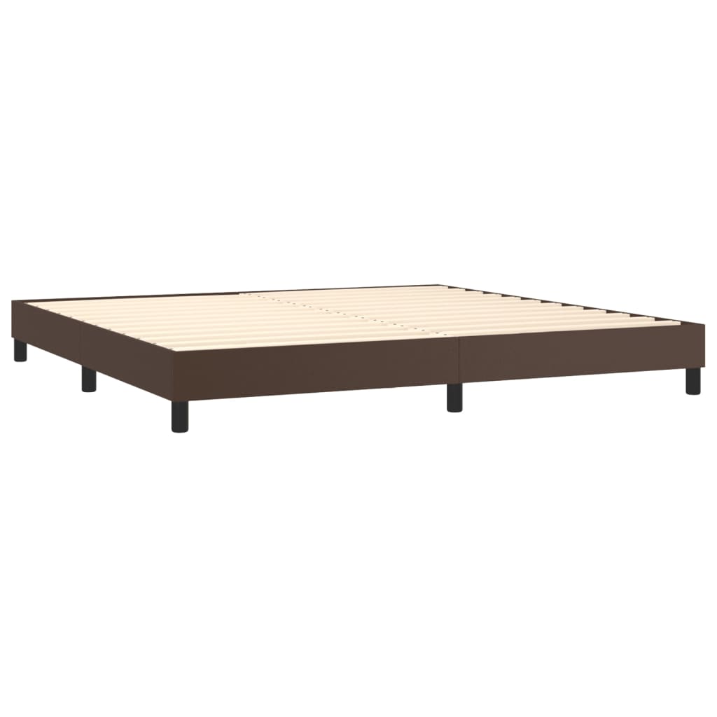 Boxspringframe kunstleer bruin 200x200 cm