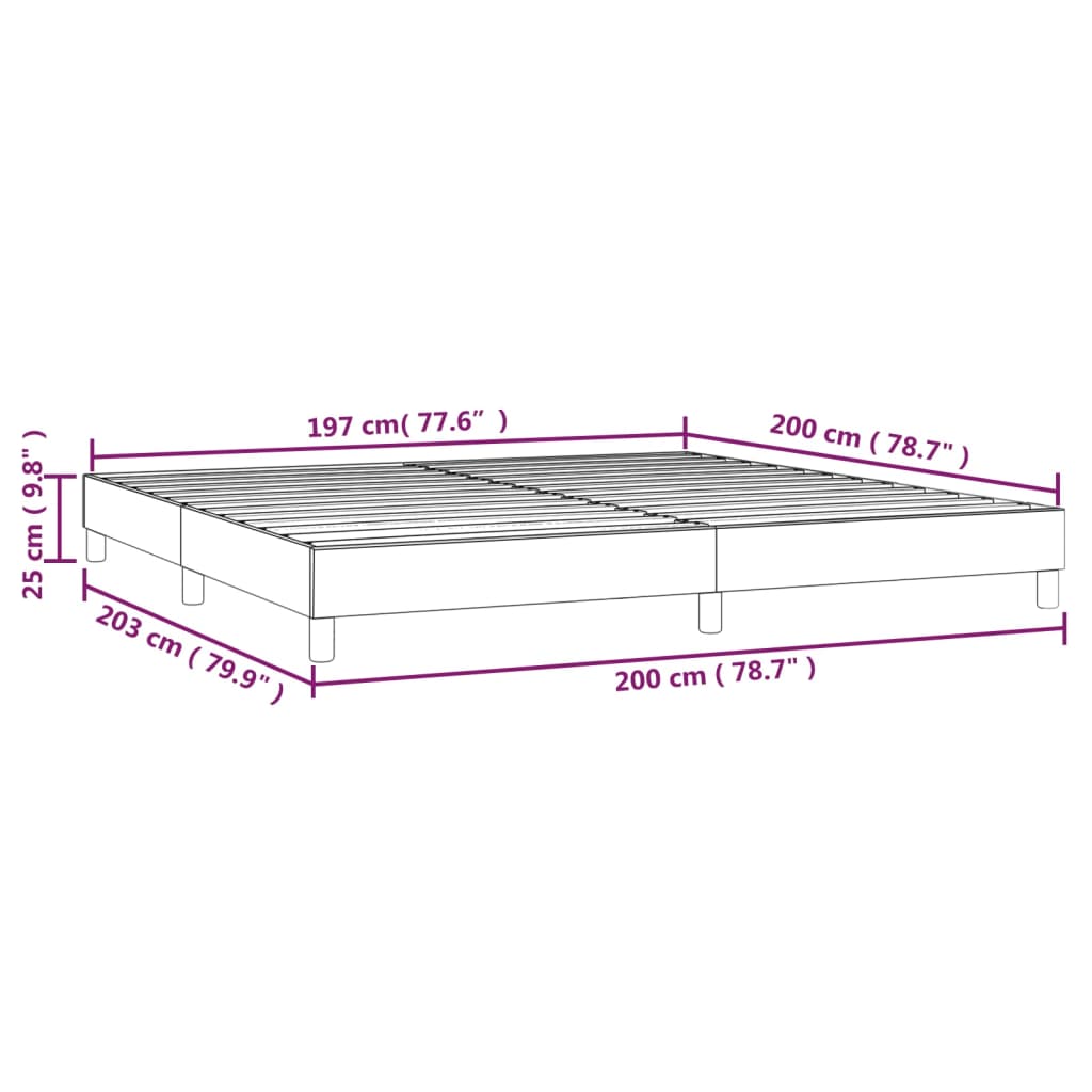 Boxspringframe kunstleer bruin 200x200 cm