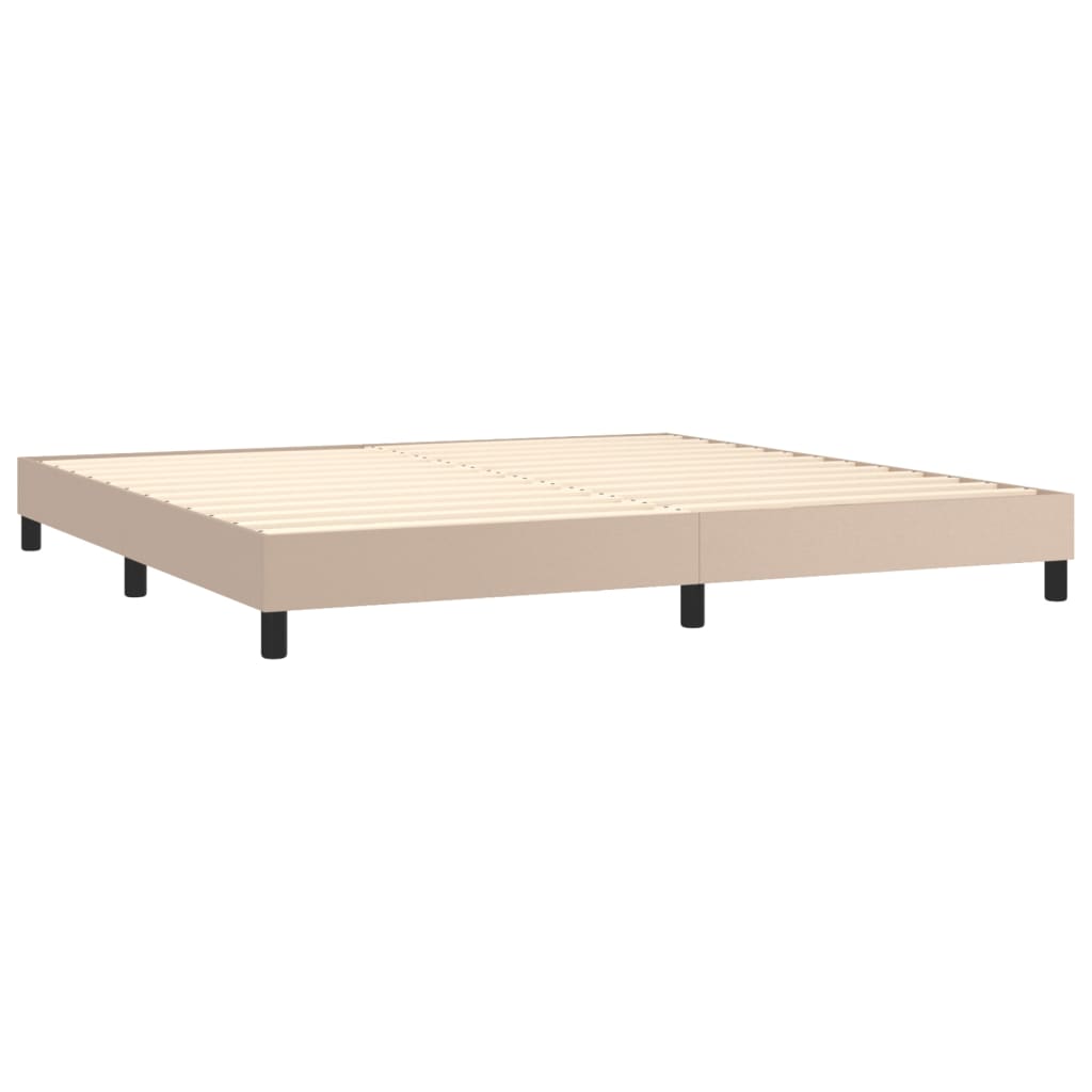 Boxspringframe kunstleer cappuccino 200x200 cm