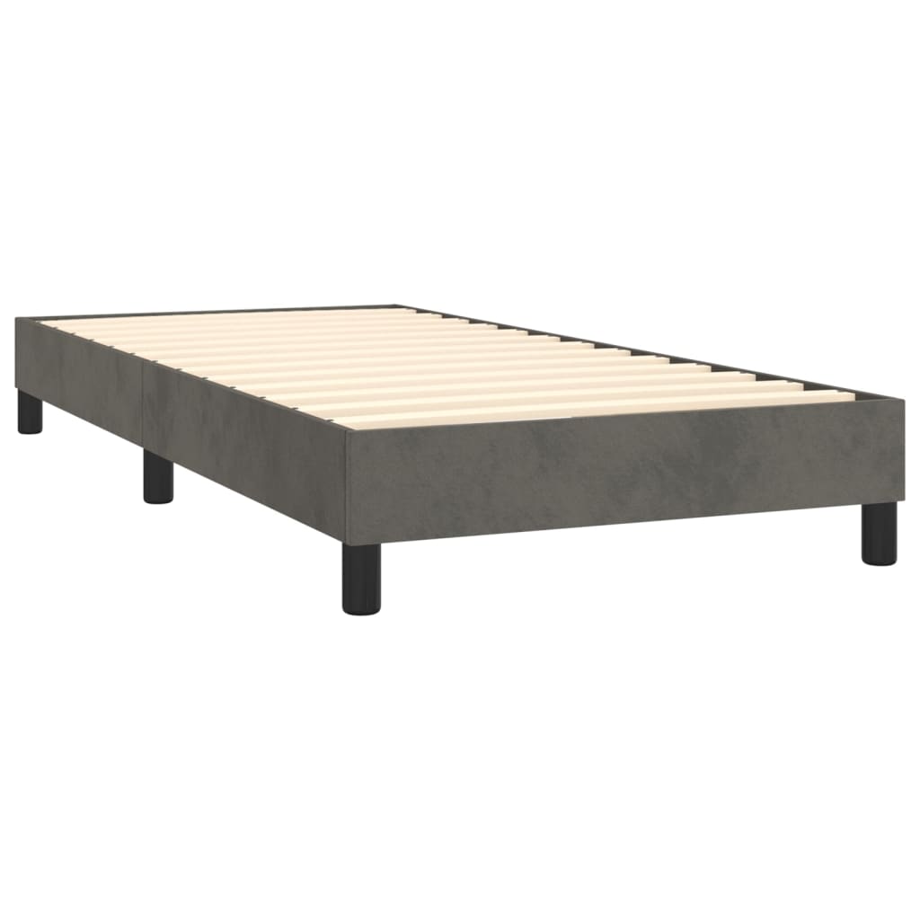 Boxspringframe fluweel donkergrijs 80x200 cm