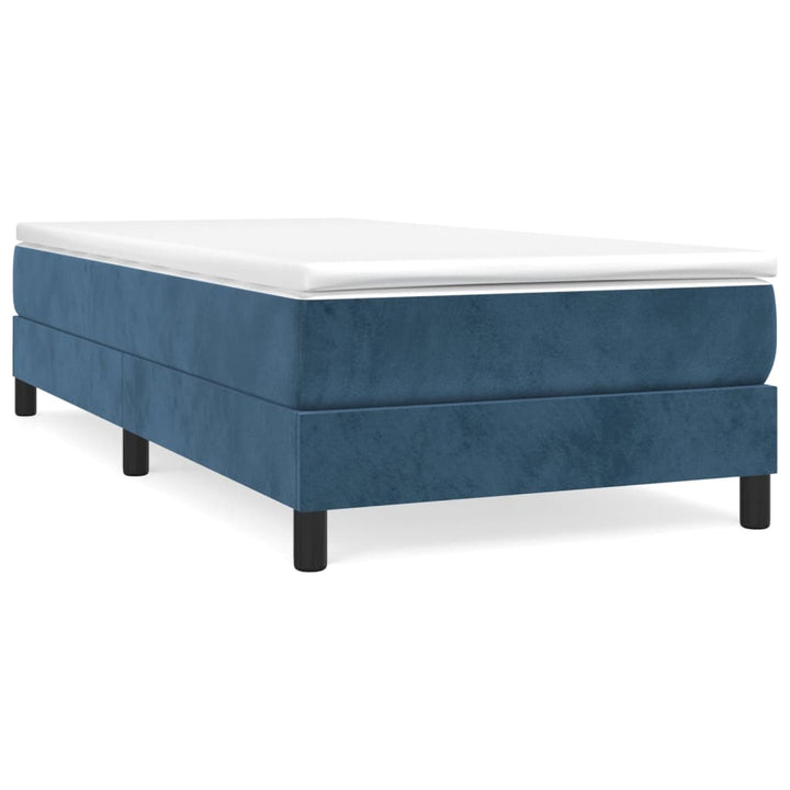 Boxspringframe fluweel donkerblauw 80x200 cm