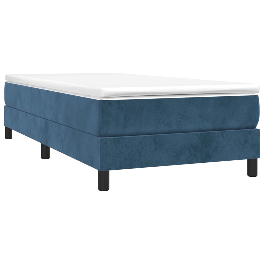 Boxspringframe fluweel donkerblauw 80x200 cm