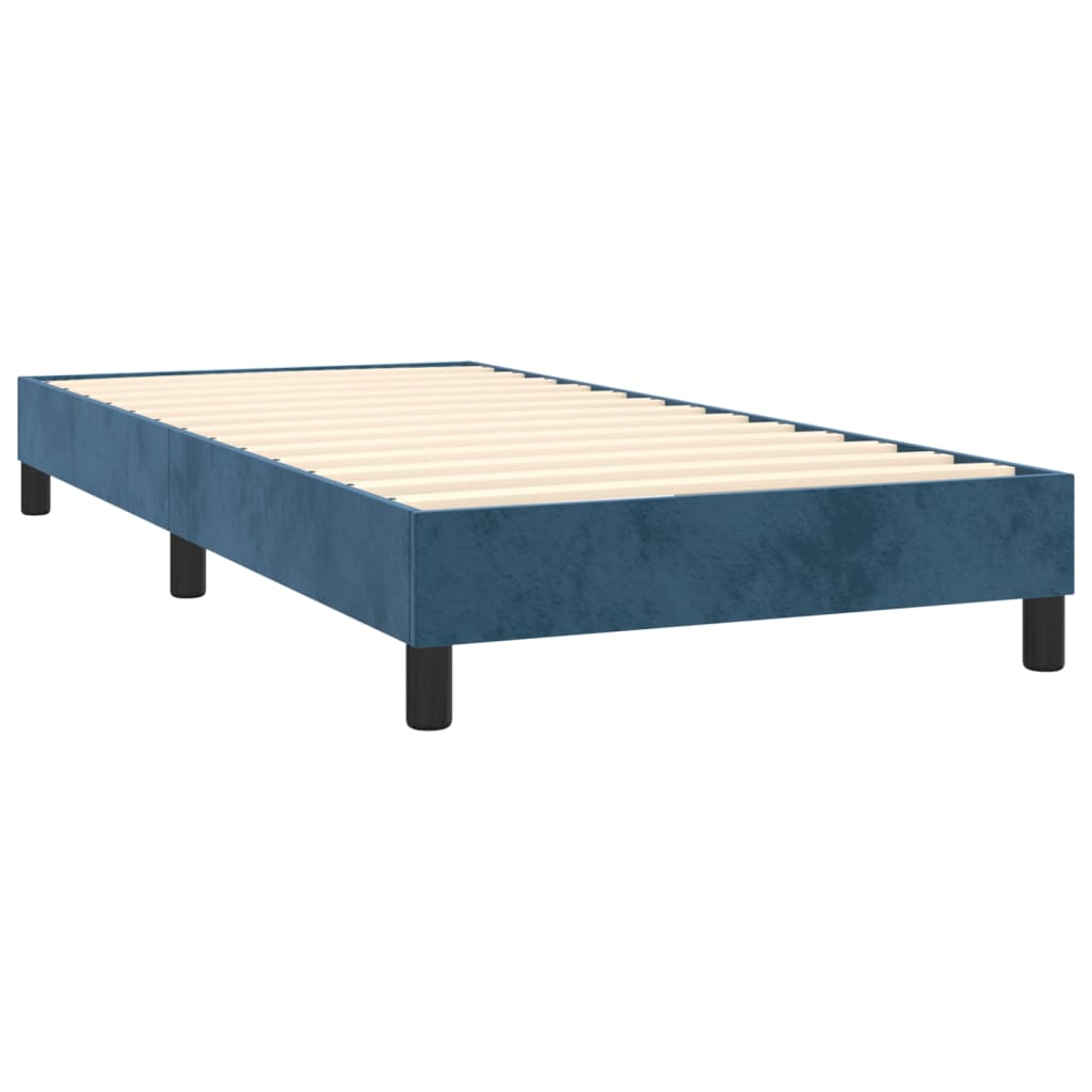 Boxspringframe fluweel donkerblauw 80x200 cm