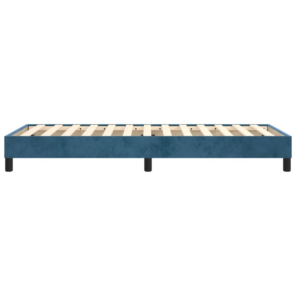 Boxspringframe fluweel donkerblauw 80x200 cm