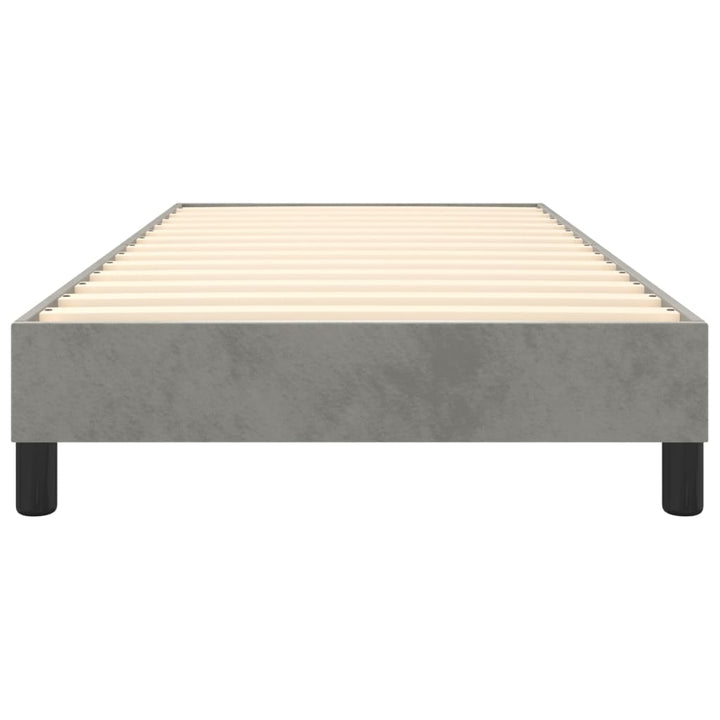 Boxspringframe fluweel lichtgrijs 90x190 cm