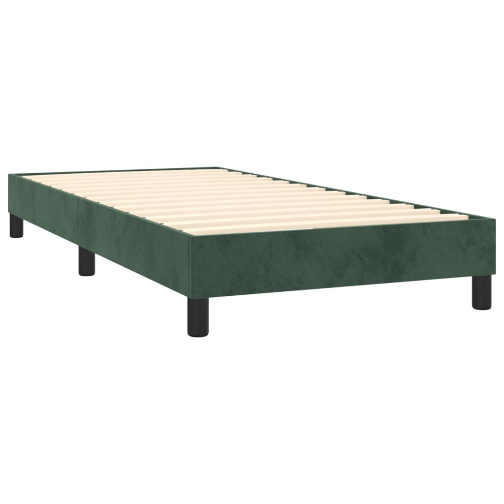 Boxspringframe fluweel donkergroen 90x190 cm