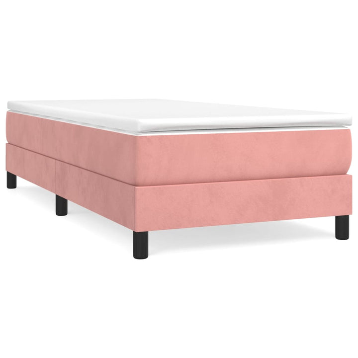 Boxspringframe fluweel roze 90x190 cm