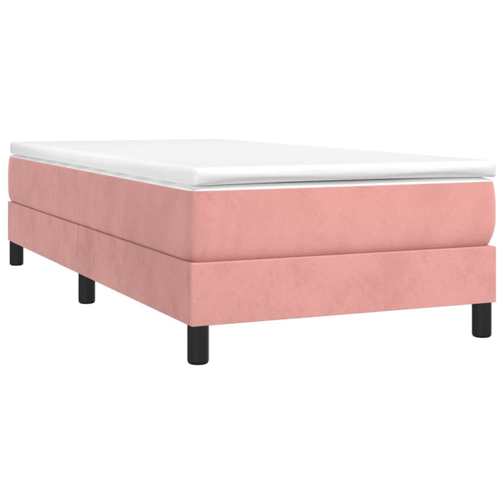 Boxspringframe fluweel roze 90x190 cm