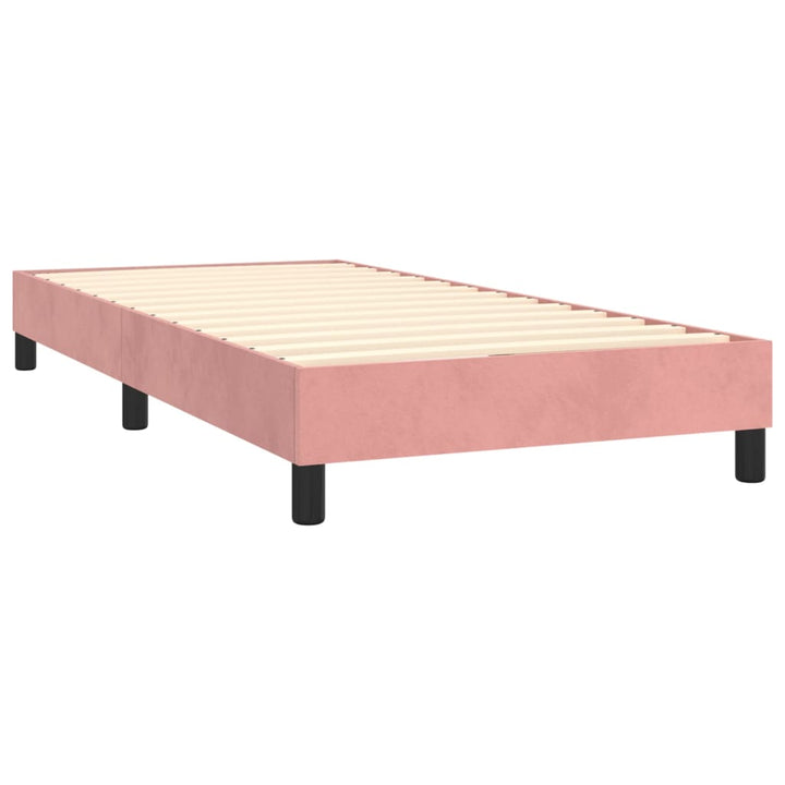 Boxspringframe fluweel roze 90x190 cm