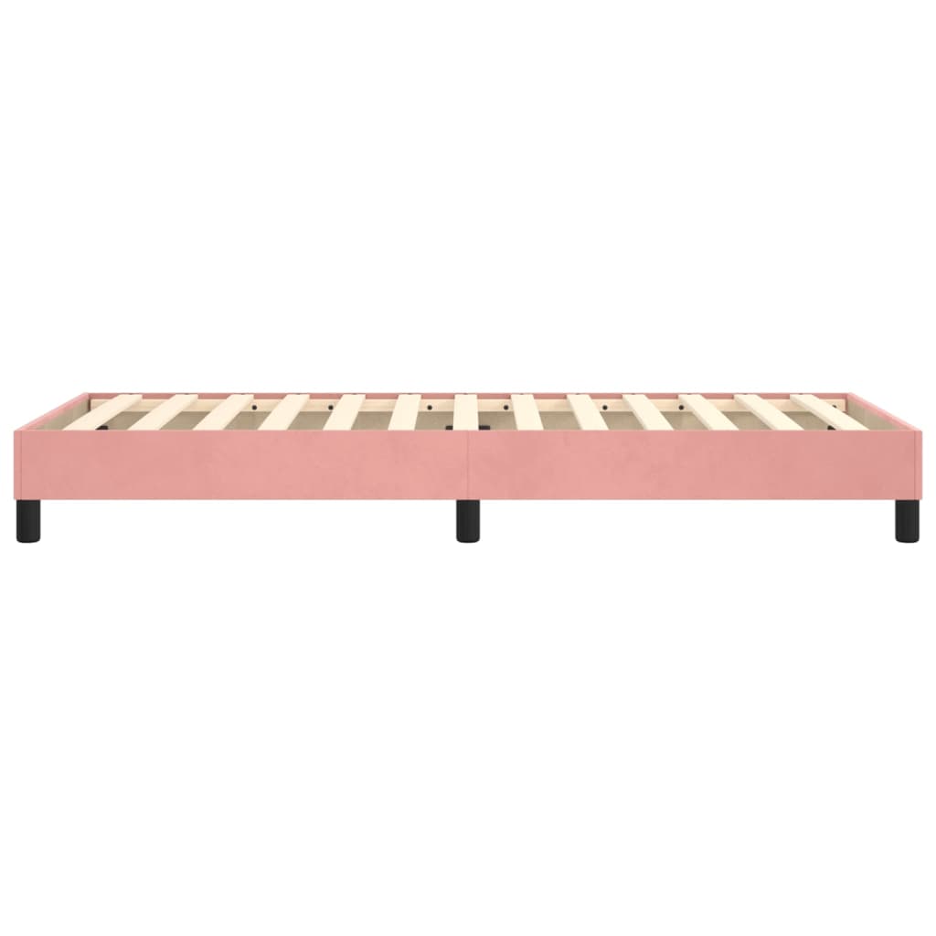 Boxspringframe fluweel roze 90x190 cm