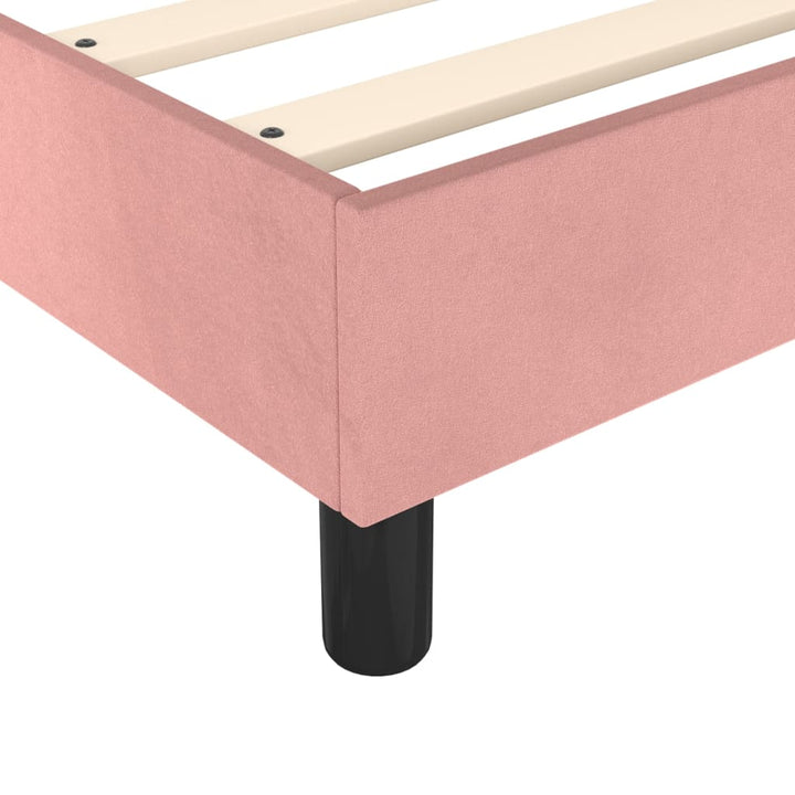 Boxspringframe fluweel roze 90x190 cm