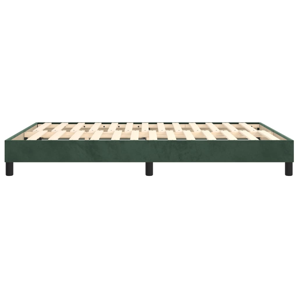 Boxspringframe fluweel donkergroen 140x190 cm