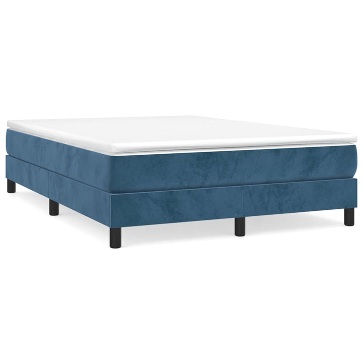 Boxspringframe fluweel donkerblauw 140x190 cm