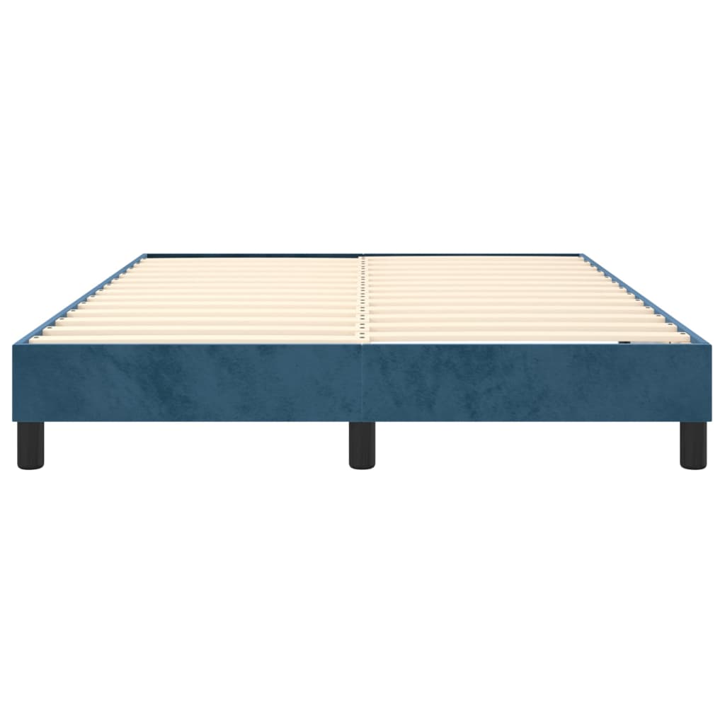 Boxspringframe fluweel donkerblauw 140x190 cm