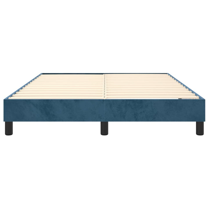 Boxspringframe fluweel donkerblauw 140x190 cm