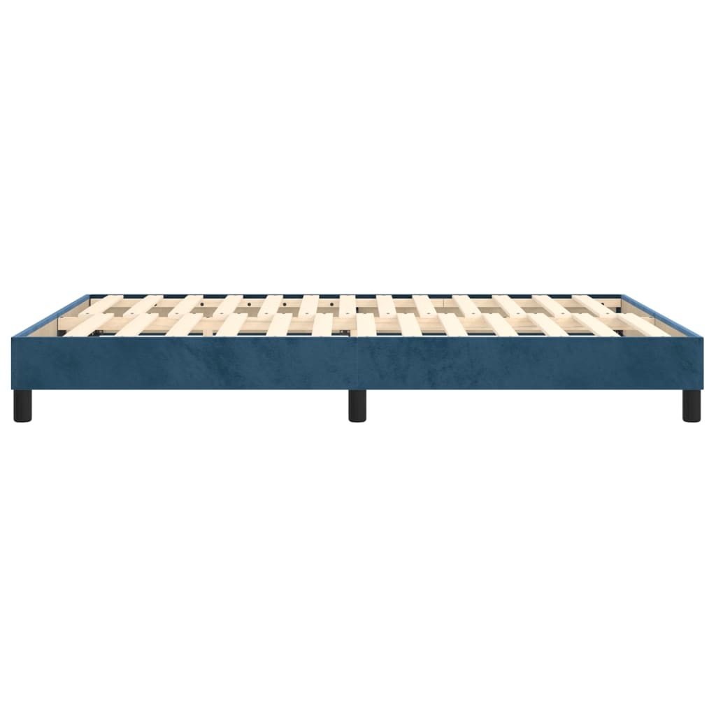 Boxspringframe fluweel donkerblauw 140x190 cm