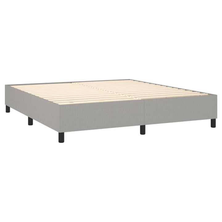 Boxspringframe stof lichtgrijs 160x200 cm