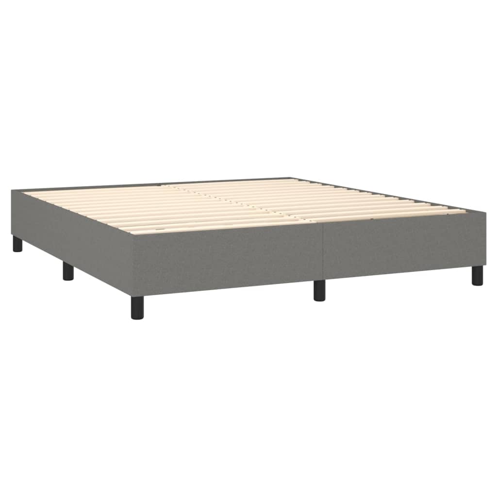 Boxspringframe stof donkergrijs 160x200 cm