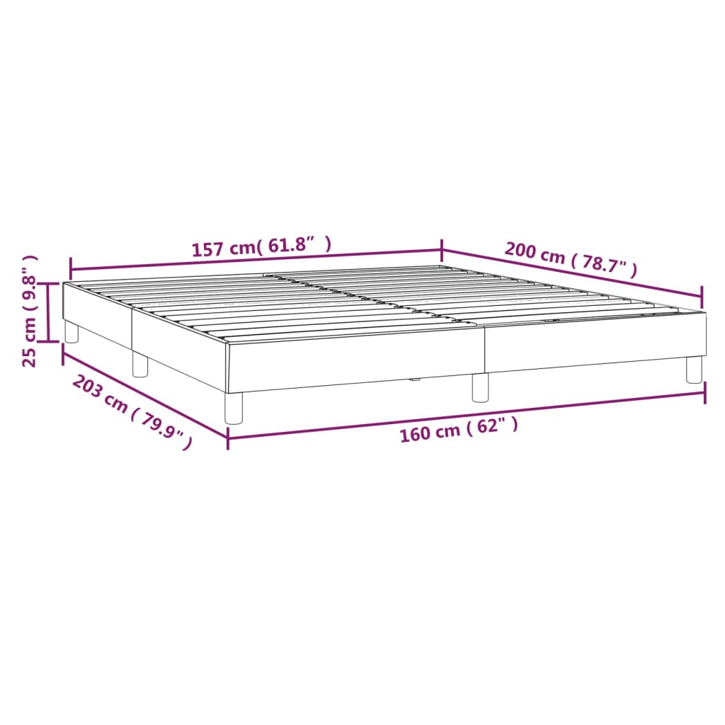 Boxspringframe stof taupe 160x200 cm