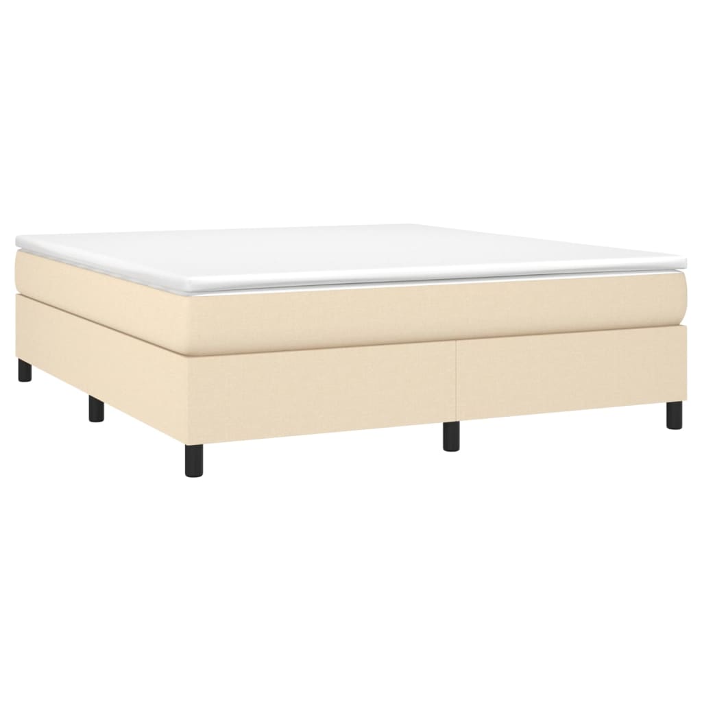 Boxspringframe stof crèmekleurig 160x200 cm