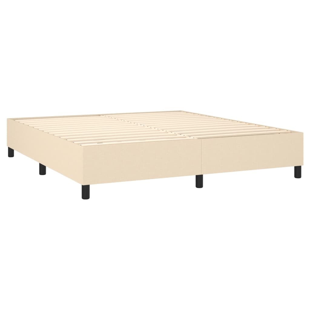 Boxspringframe stof crèmekleurig 160x200 cm