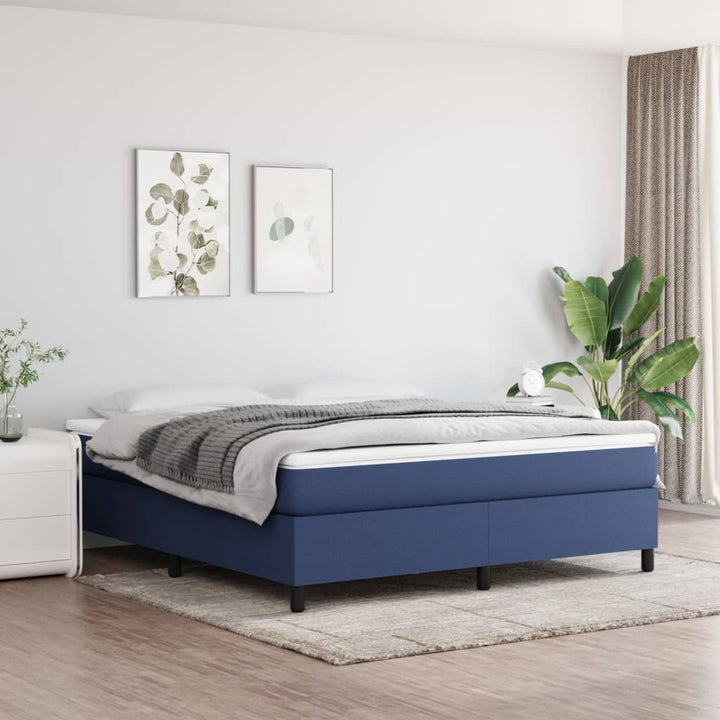 Boxspringframe stof blauw 180x200 cm