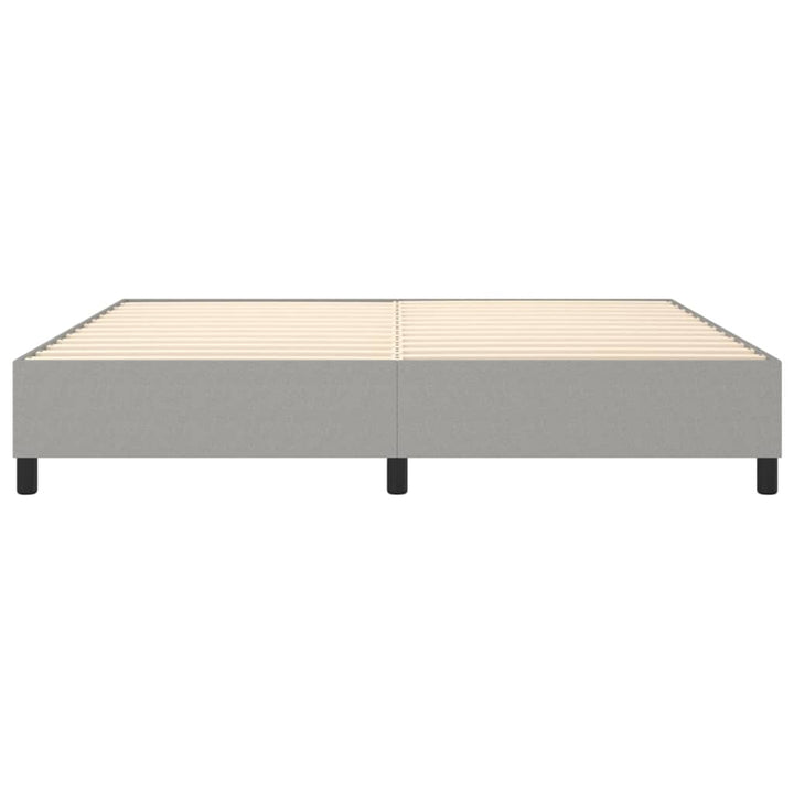 Boxspringframe stof lichtgrijs 200x200 cm