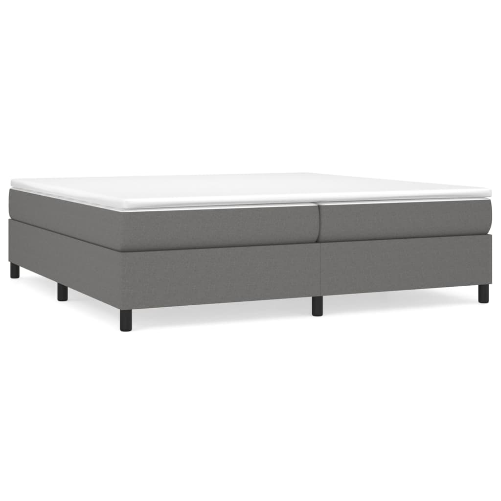 Boxspringframe stof donkergrijs 200x200 cm